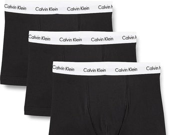 CK Calvin Klein 3 Pack Cotton Stretch Mens Boxers Trunks Classic Black White OFFER!