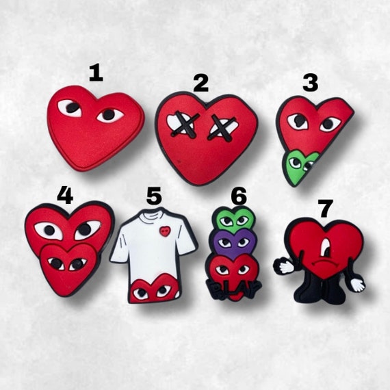 Heart croc charms jibbitz