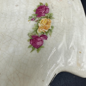Vintage Ironstone Stoneware Platter Shabby Chic Crazed Stained Cottagecore READ