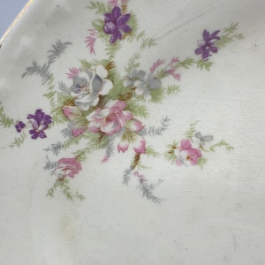 Vintage Ironstone Platter Scalloped Edge Shabby Crazed Stained 10x 13in