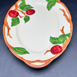 Vintage 1950s Franciscan Ware Apple Pattern Platter 14x10in USA