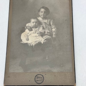 Antikes Kabinett Karte Foto Brüder Schwester Viktorianische Kinder Minnesota 100x150