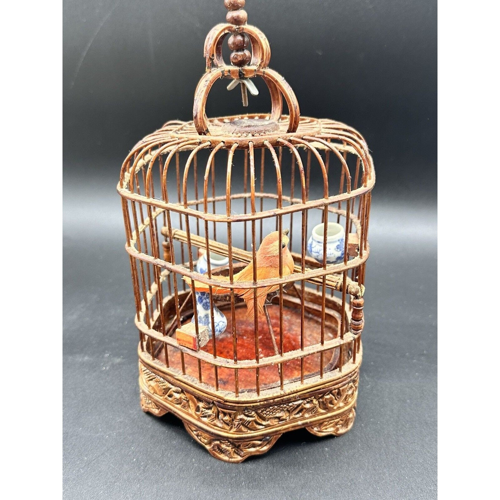 Antique 1920's HENDRYX Brass Bird House Cage With F&H Mfg. Chicago