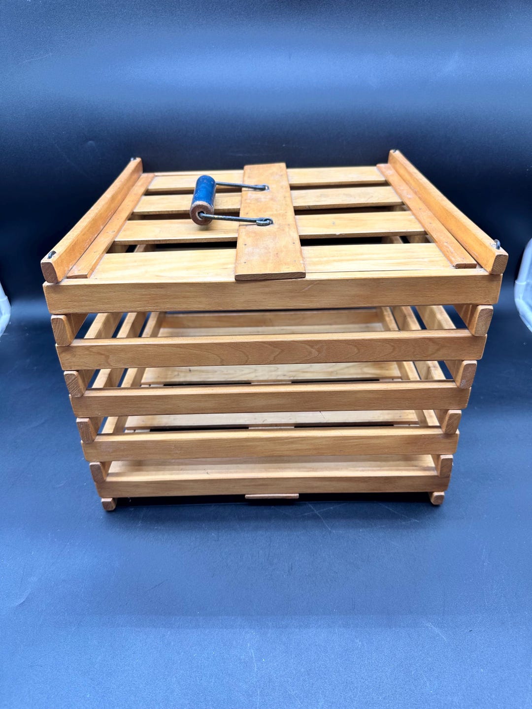 Vintage Wooden Slat Egg Crate Reproduction? 13.5x12.5x9.5in Farmhouse ...