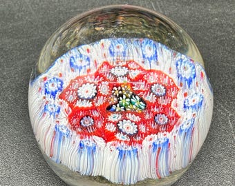 ムラーノ ミッレフィオーリ 小型ペーパーウェイト 2インチ