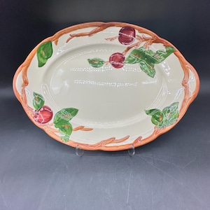 Vintage 1950s Franciscan Ware Apple Pattern Platter 14x10in USA