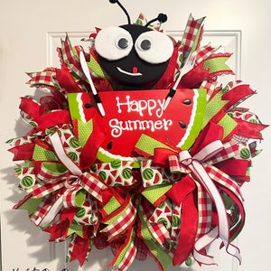 Watermelon Wreath: Happy Summer Ant Door Decor