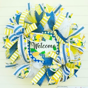 Lemon Wreath - Vibrant Summer Wreath, Charming Home Decor for All Seasons