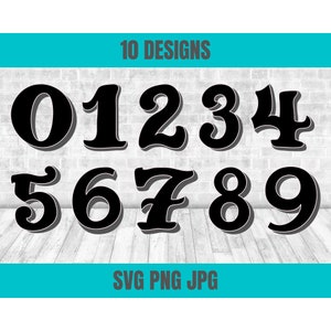 Sports Numbers Svg, Numbers Bundle Svg, SVG/PNG/JPG Files, Digital Download, Cut Files