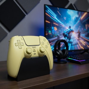 Controller Stand for PS5 Controller | Gaming Controller Holder | 3D Printed Desk Stand | Gaming Desk Accessory
