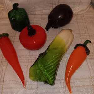 GLASS ART VEGETABLES