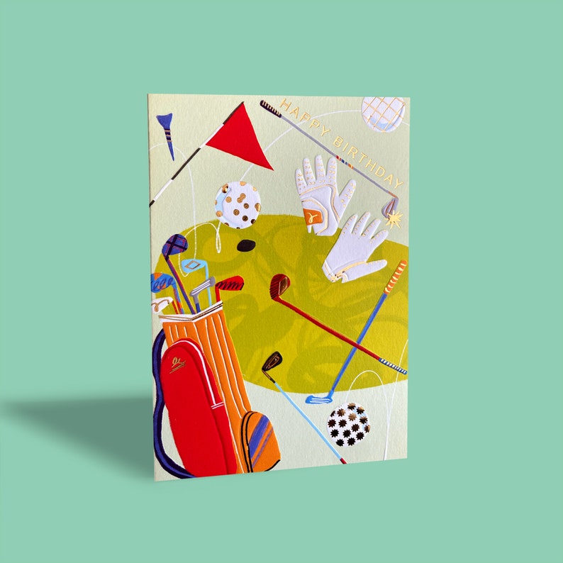Carte d'anniversaire de golf image 1