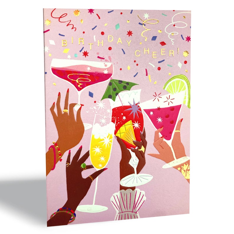 Carte d'anniversaire de cocktails image 2