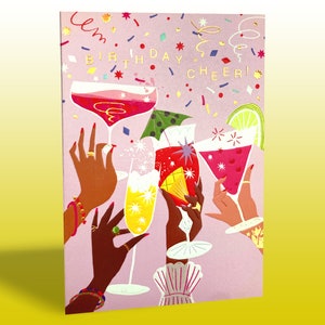 Carte d'anniversaire de cocktails image 5