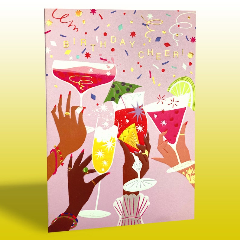 Carte d'anniversaire de cocktails image 5