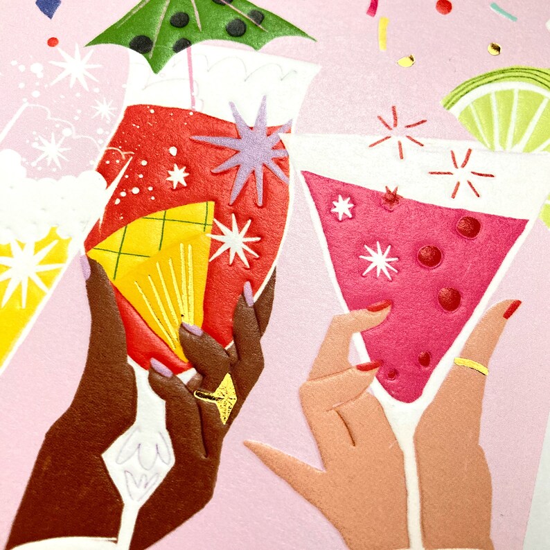 Carte d'anniversaire de cocktails image 3