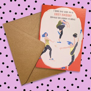 Carte d'anniversaire À travers le milieu de la danse image 4