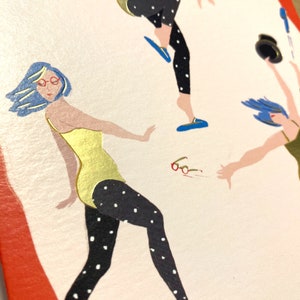 Carte d'anniversaire À travers le milieu de la danse image 3