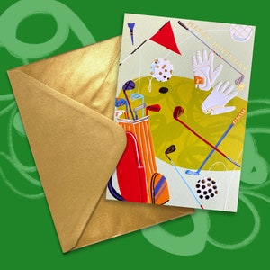 Carte d'anniversaire de golf image 3