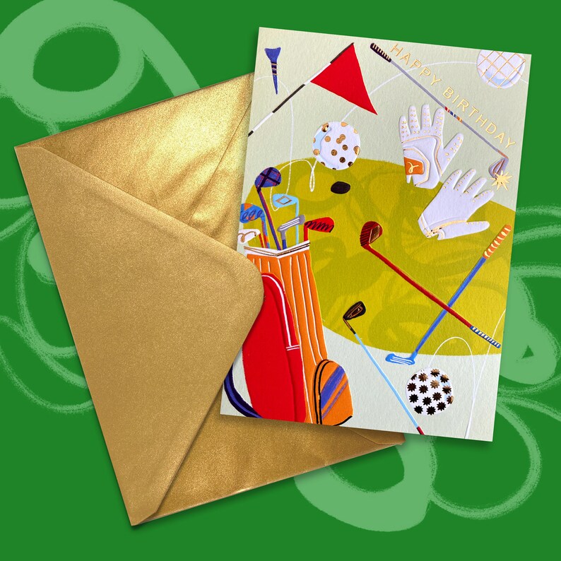 Carte d'anniversaire de golf image 3