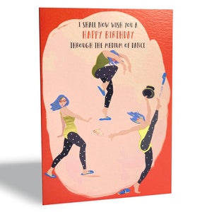 Carte d'anniversaire À travers le milieu de la danse image 2