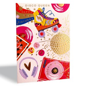Carte d'anniversaire Reine disco image 3
