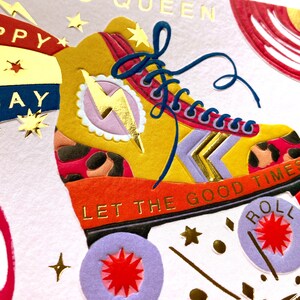 Carte d'anniversaire Reine disco image 2