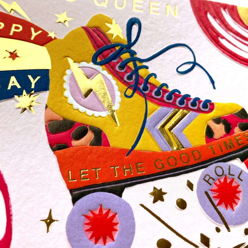 Carte d'anniversaire Reine disco image 2
