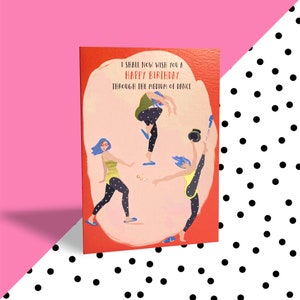 Carte d'anniversaire À travers le milieu de la danse image 1