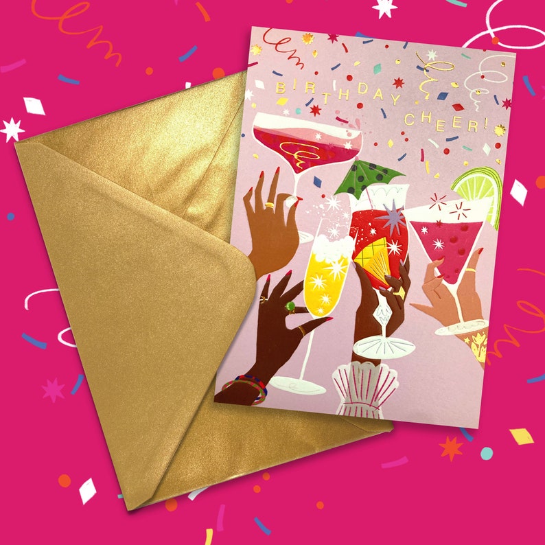 Carte d'anniversaire de cocktails image 4
