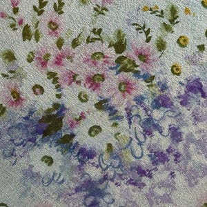 Blue and Pink flowers scarf