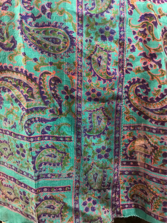 Beautiful Rectangular Silk Scarf - image 5