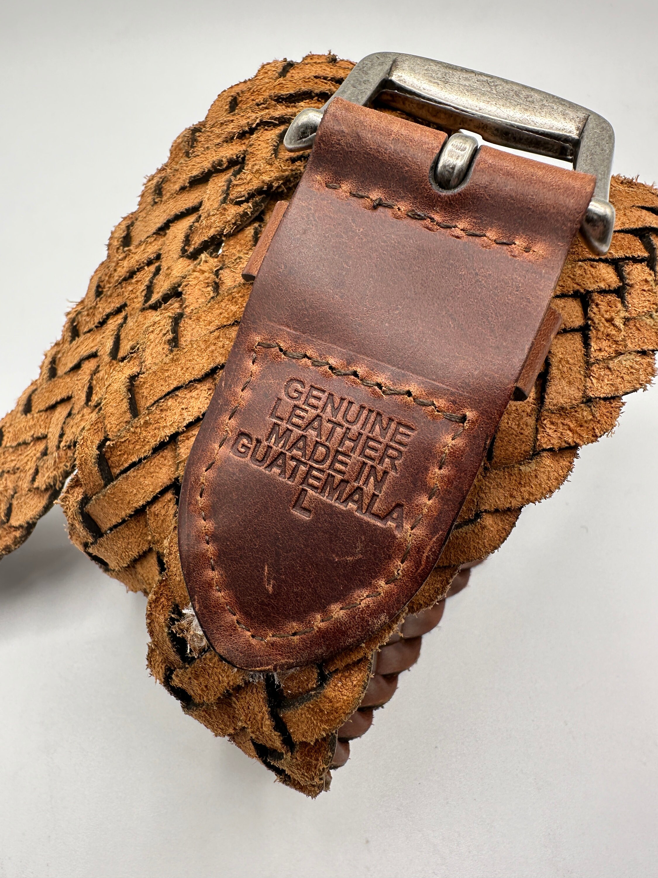 Vintage Brown Genuine Leather Southwestern Belt Made in Guatemala Brown Leather Guatemala Belt - Etsy main image 4