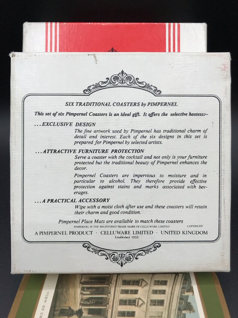 Pimpernel Six Traditional Coasters Made in England Etsy Australia