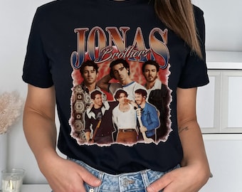 Fan art Jonas Brother Concert Tshirt | Jonas Tee or Jumper in Black | Gifts for Her - FOR KIDS - Kids and Adult Sizes