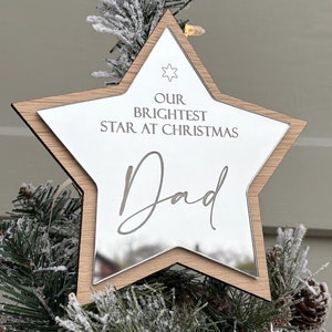 In Loving Memory Christmas Tree Topper Star, Engraved Tree Topper, Memorial Gift, Christmas Star, Christmas Keepsake Ornament