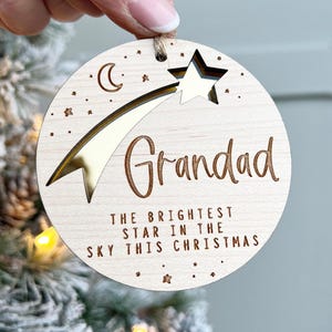 Grandad in loving memory of remembrance Christmas bauble, Grandad remembrance Christmas tree memorial decoration, Missing Grandad memorial