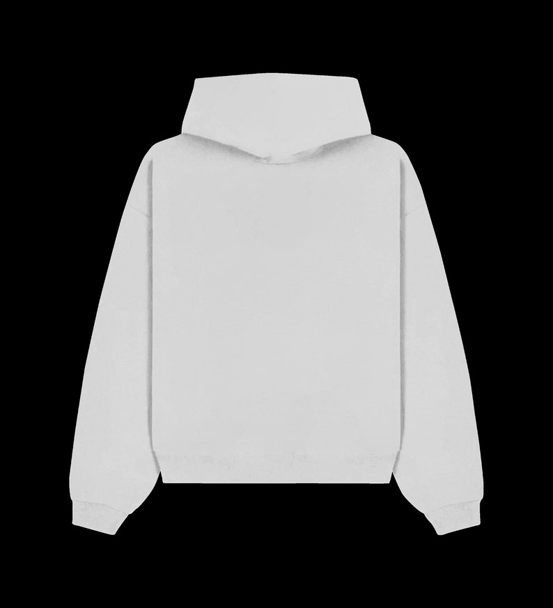 K&ouml;nnte beinhalten: Ein wei&szlig;er Kapuzenpullover mit langen &Auml;rmeln und einer lockeren Passform.