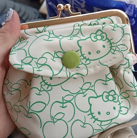 Baby Pink Monogram Kitty Anime Purse Coin & Card Apple +
