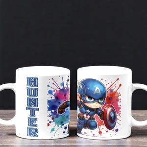 Regalo personalizzato di Capitan America / SCEGLI BORSA D'ACQUA O TAZZA O SET