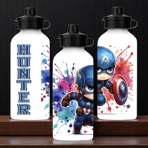 Regalo personalizzato di Capitan America / SCEGLI BORSA D'ACQUA O TAZZA O SET