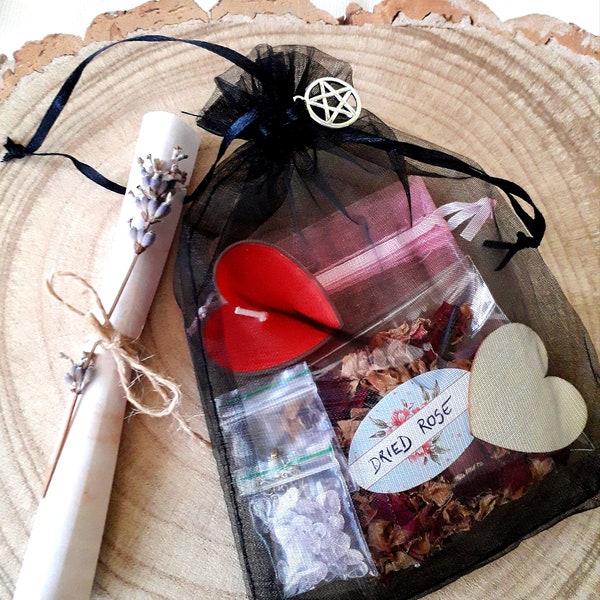 Spell Kit - Self-Love Spell Kit - DIY Spell - Charm Bag Kit - Make Your Own Spell Bag - Witch Gift - Magic Spells - Witchcraft - SacredTrove
