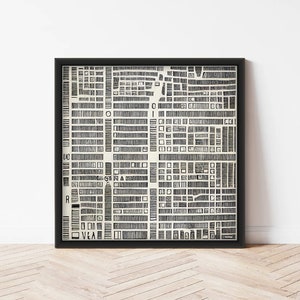 Abstrakte Karte | Abstrakter Stadtplan | Bunte Karte | Kunstdruck | Stadtplan | Abstrakter Stadtplan von New York | Abstrakter Wanddruck | Wohnkultur