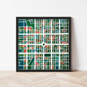 Abstract map | Abstract city map | Colorful map | Art print | City map | Abstract Amsterdam city map | Abstract wall