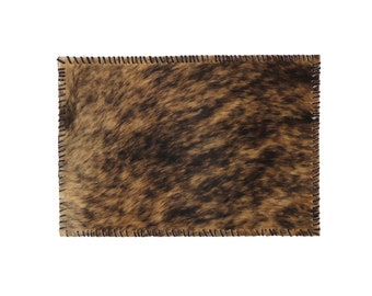 Rectangular Genuine Cowhide Placemat