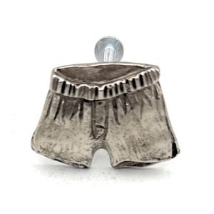 Pewter Boxer brief draw knob made in the USA