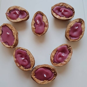 Large floating candles red candle walnut halves walnut decoration craft gift