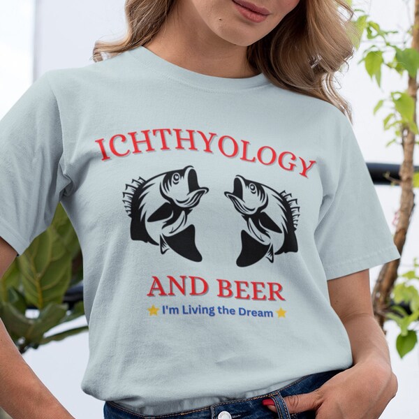 Ichthyologie Shirt, Unisex Shirt, lustiges Shirt, Shirt mit Spruch, humorvolles T Shirt, Angeln Shirt