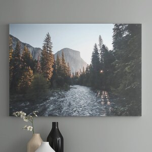 Mountain River, Canvas Wall Art, Living room print, Landscape print, Mountain print, Relaxed wall art
