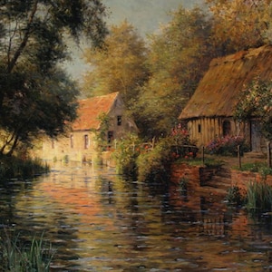 Along the River Beaumontel le Roger, Jigsaw Puzzle,  110 - 500pcs, Jigsaw Puzzle For Adults, Colorful Jigsaw Puzzle, Gift For Puzzle Lovers